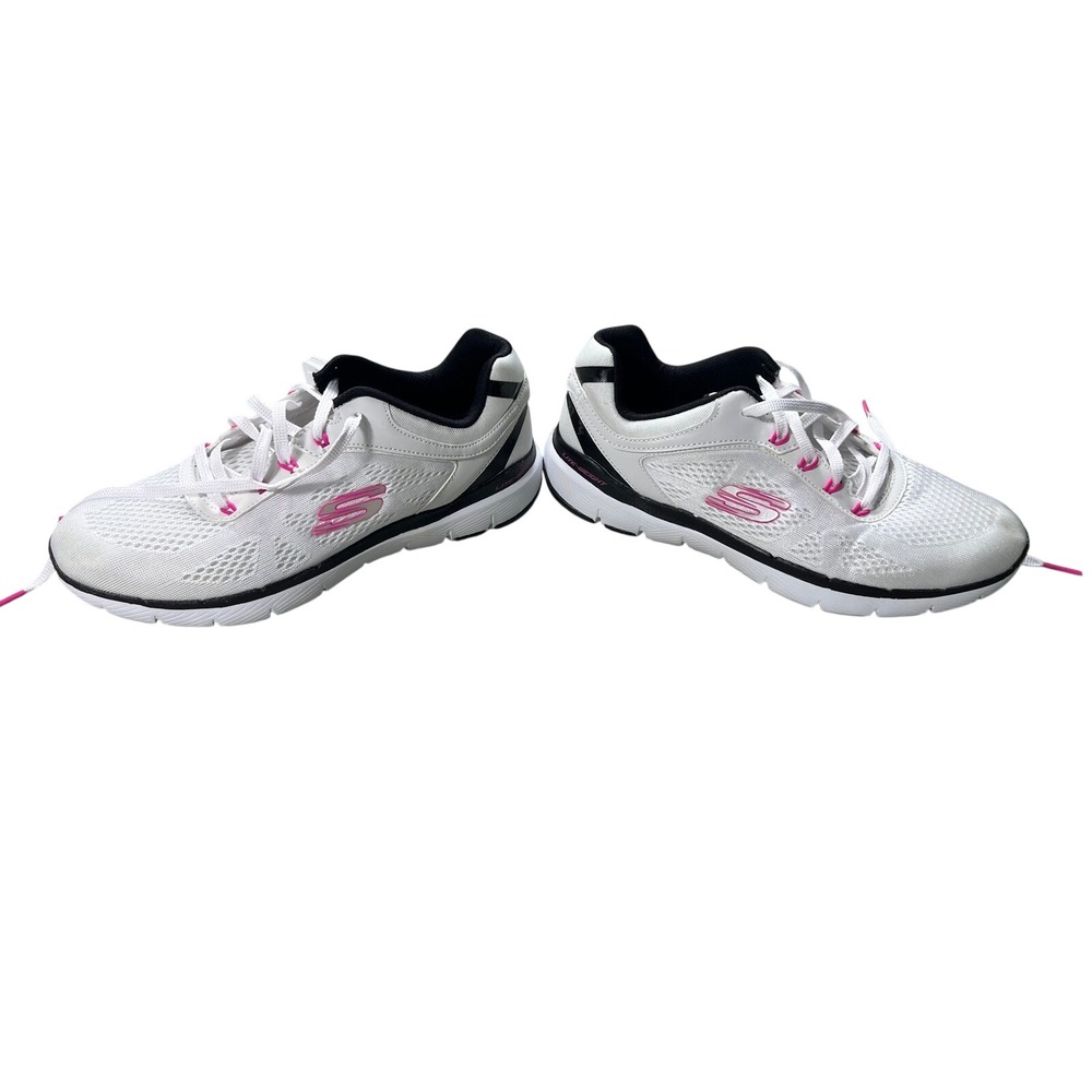 Skechers Lite Weight Air Cooled Memory Foam Sneakers Women's 8.5 White Pink